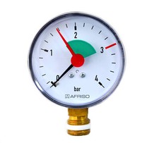 Manometer 63 mm 3/8" 0-4 bar senkrecht radial neu 2,5 bar Anzeige Druckanzeige
