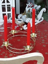 adventskranz metall Gold 33 cm