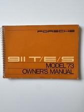 Porsche 911 T/E/S 1973 Original US Bedienungsanleitung