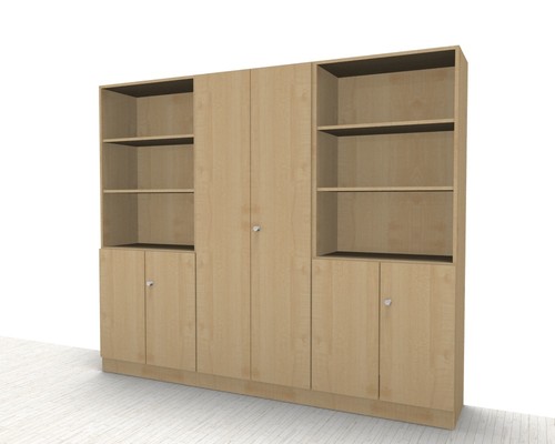 Büro schrankwand klassik - büro-schrankwand,