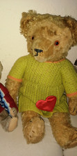 Uralter blonder Teddy Bär Mohair 48cm Scheibengelenke Glasaugen Steiff Herrmann?