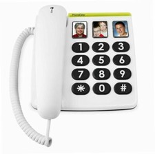 Doro PhoneEasy 331ph weiss Schnurgebundenes Großtastentelefon Senioren Fototaste