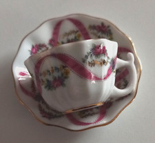 Mokkatasse   Rosenmuster Porzellan Miniatur