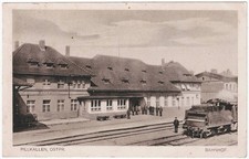 alte Ak Pillkallen, Bahnhof, Gleisansicht, Zug, gelaufen 1931