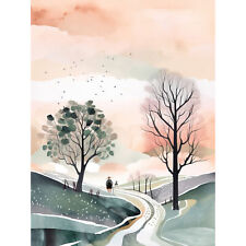 Landschaft Weg im Herbst