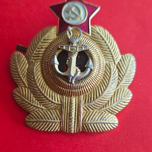 Ussr navy cockade badge - navy, red