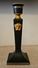 Rosenthal Versace Kerzenständer Gorgona Schwarz - Medusa Gold