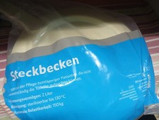 Stechbecken Bettpfanne Schieber Steckbecken Kunststoff mit Deckel*NEU+OVP*