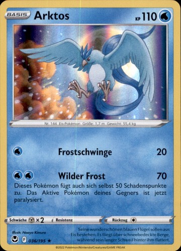 Pokemon 036 195 arktos - pokemon,