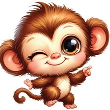 Cute Monkey Cartoon Baby