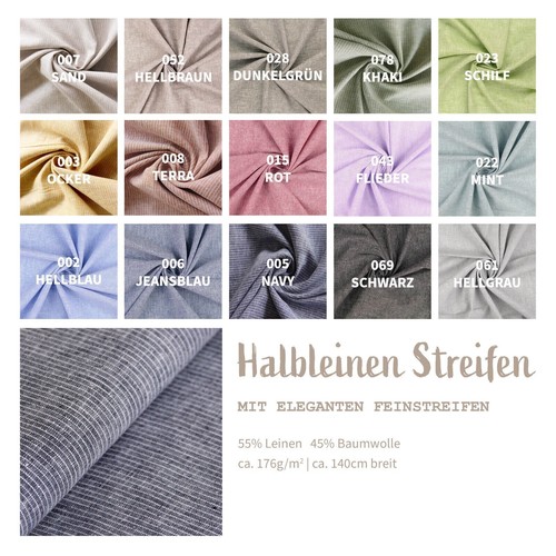 Halbleinen meterware - halbleinen,