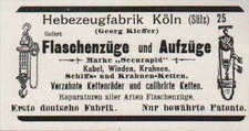 KÖLN, Werbung 1900