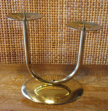 KERZENSTÄNDER MESSING * 2-armig * KERZENLEUCHTER ALT *