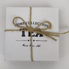 4er Set Untersetzer "TEA" Home