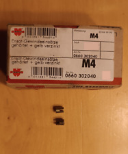 2 x WÜRTH Ensat Gewindeeinsätze M4 gehärtet + gelb verzinkt 0660302040