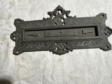 Antik Briefeinwurfklappe Messing brüniert