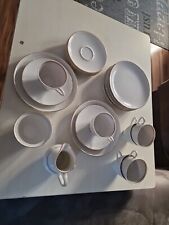 Winterling Porzellan Weiß Goldrand  Vintage Tee Service Für 6 Personen, 20 Teile