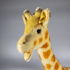 Steiff: antik * 50/60er Mohair - Giraffe * 50 cm ! * unbespielt * Knopf Fahne *