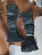 Damen Gothic Plateau Overknee