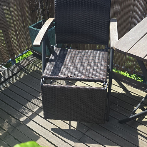 Gartenstuhl rattan optik braun - rattan-optik,