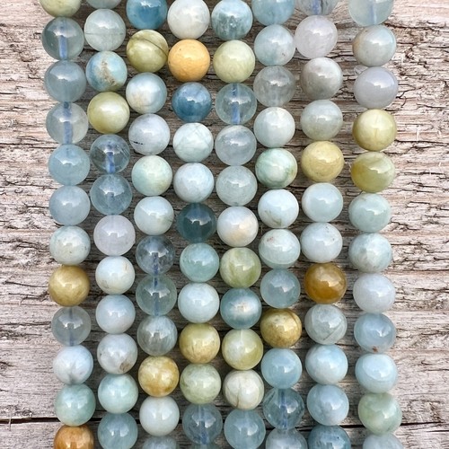 Echte aquamarin edelstein 6mm - aquamarin,