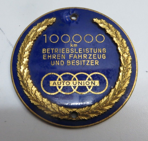 Plakette dkw 100000 kilometer - plakette,