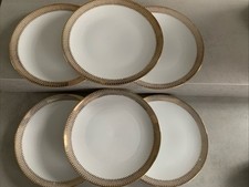 Winterling Marktleuthen Bavaria Goldrand Speiseteller, 6 Stück, Vintage 60er
