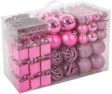 Weihnachtskugeln 101er Set Christbaumkugeln Weihnachtsbaumschmuck mit Baumspitze