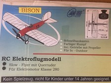 Rc Parkflyer Slowflyer Indoor Outdoor Graupner Motor Speed Bausatz Neu OVP Bison