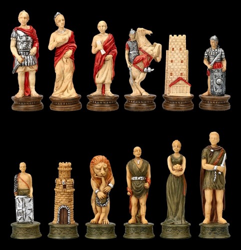 Schachfiguren set römer vs - schachfiguren,