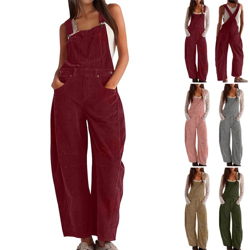 Damen cord latzhose baggy - cord,