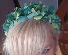  Großer Haarkranz Blumen, Blüten, Dirndl, Oktoberfest,Halloween, Gothic Braut