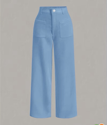Damen cordhose blau high - damen,
