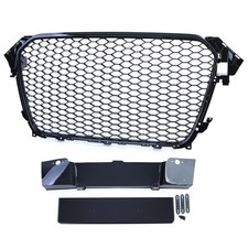 Waben Kühlergrill ohne Emblem schwarz glanz für Audi A4 B8 8K Facelift 11-15