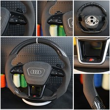 ⚠️Audi A6 S6 RS6 A7 S7 RS7 C8 4K A8 S8 4N D5 Lenkrad Leder Carbon NEU⚠️