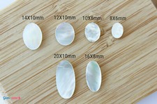 8 X 6 MM Flache Perlmutt Ovale