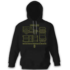 LKW 0,25t oliv-Bundeswehr Mehrzweck Universal Geländewagen Kapuzenpullover #8913