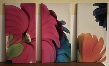 Bilder Leinwand Druck 3-er Set je 40 X 80 auf Keilrahmen