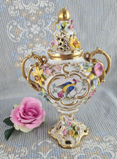 Vintage Porzellan Deckelvase