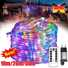 10M-30M LED Lichterschlauch Lichterkette Schlauch Leiste Wasserdicht Innen Außen