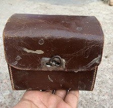 Vintage WW2 Original Leder Medizin Aufbewahrungsbeutel Etui Leth21