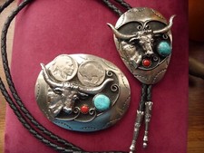 Bolotie Schnalle Westernkravatte Gürtelschnalle Western Stil Native Retro Vintag