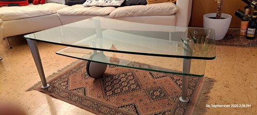 Couchtisch glas aluminium - couchtisch,, glas/aluminium