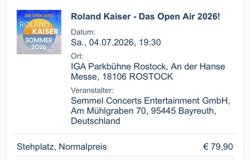 Roland kaiser open air 2026 - air,