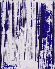 HERBERT ZANGS | Scheibenwischer Reihung Blau -- Original Gemälde / Unikat