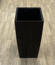 Großer Lechuza Cubico Blumen Pflanzen Kübel Pflanzgefäß Pflanzkübel Schwarz 75cm