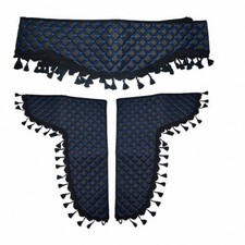 Schwarz Eco Leder Vorh?nge W/