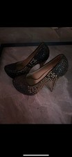 High Heels Pumps Schwarz/Gold
