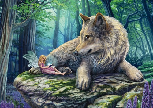 Puzzle wolf und elfe - t.),