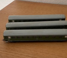 Zeuke 3 Reisezugwagen Personenwagen DR gebraucht bespielt 1:120 TT Teile d. OVP